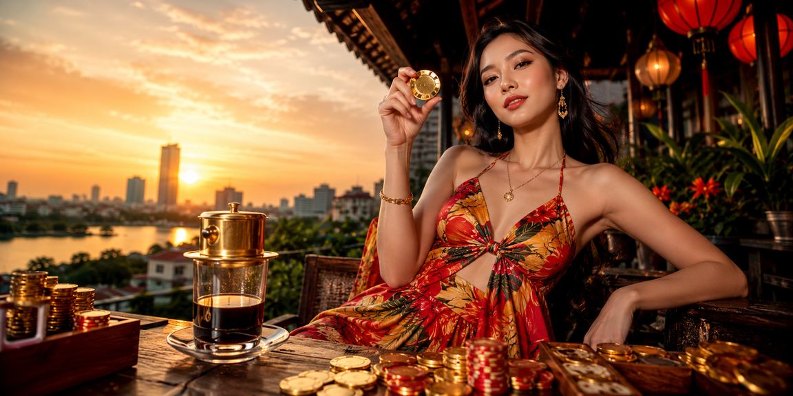 Khách chơi thưởng thức cà phê tại sự kiện rebate Hà Nội