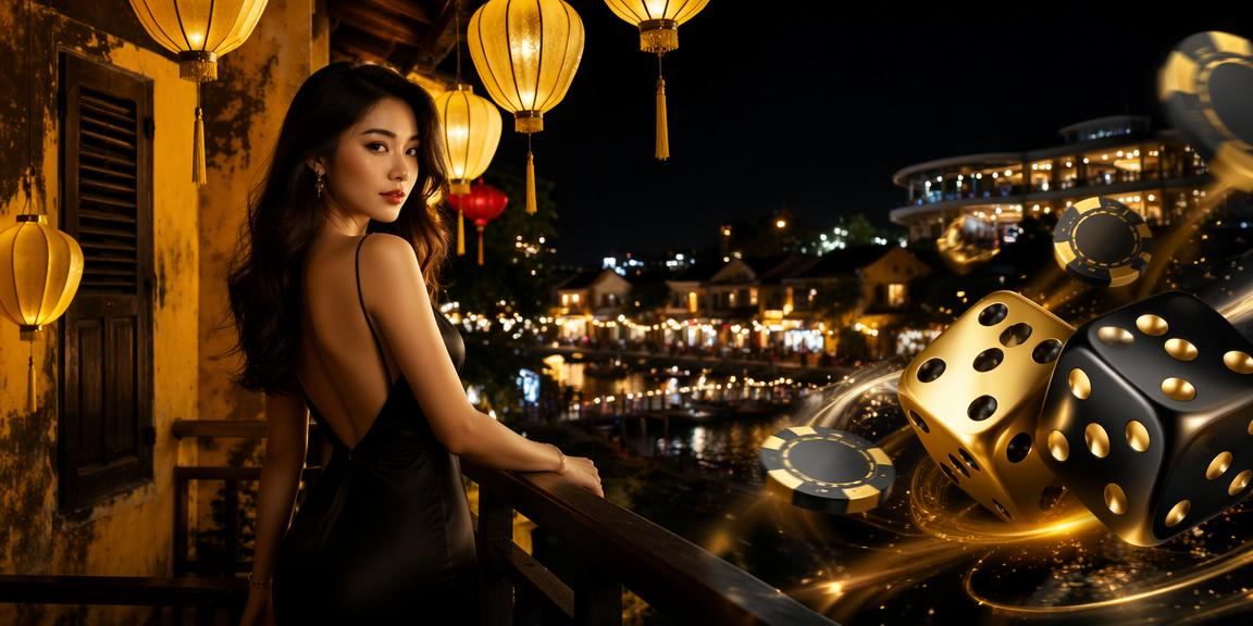 Hình ảnh trò chơi Tài Xỉu trong khu chợ đêm Hội An